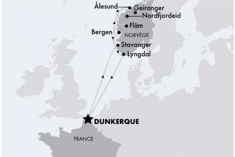 Croisière Fjords de Norvège
